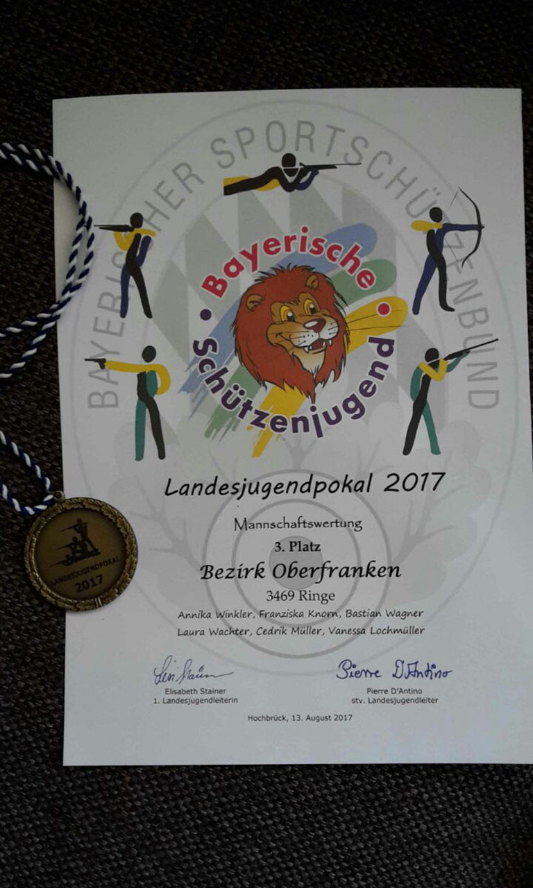 Der Bronzerang für unsere Oberfrankenauswahl am Landesjugendpokal 2017