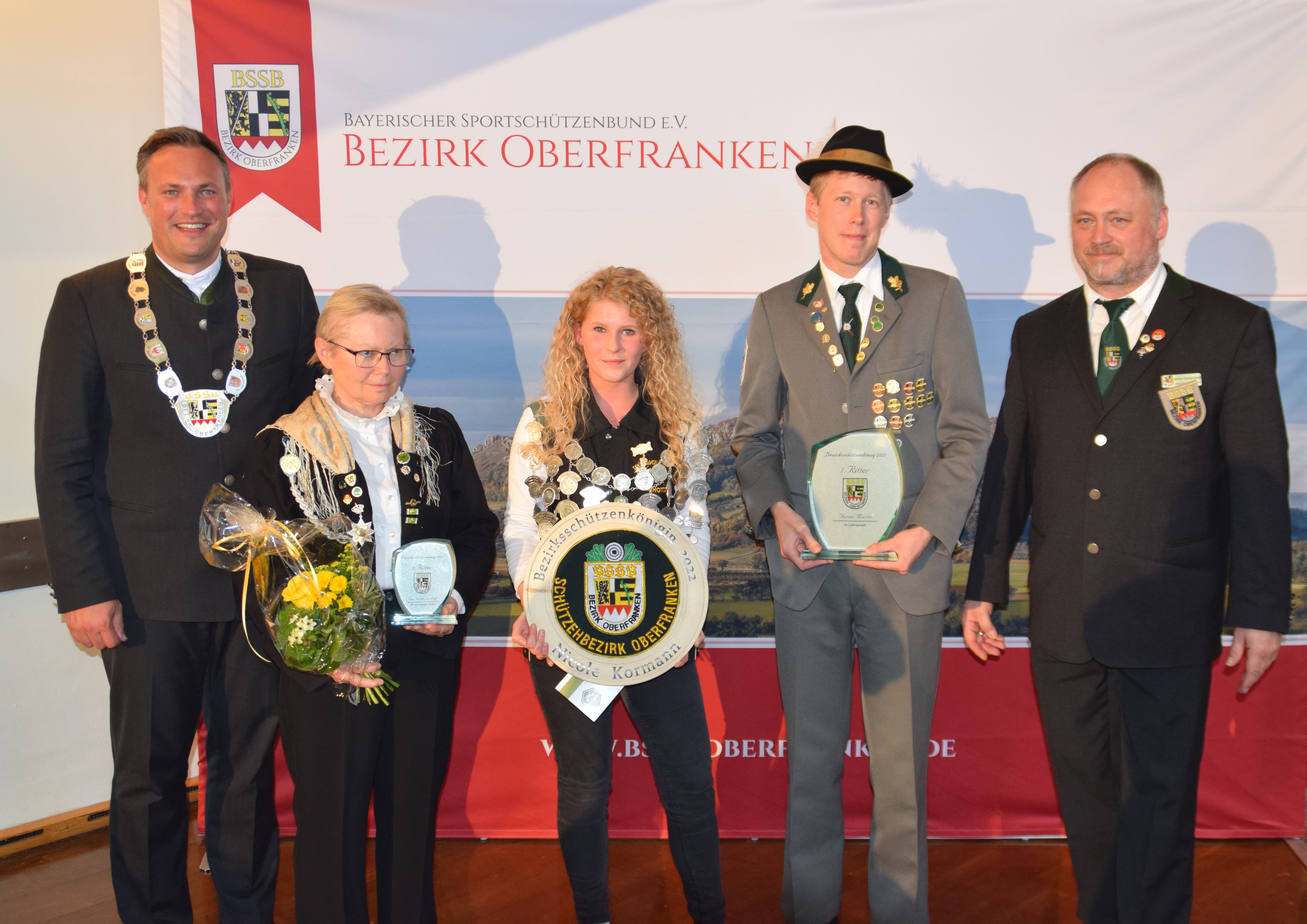 Proklamation der neuen Schützenmajestäten am 69. Bezirksschützentag Oberfranken in Sonneberg