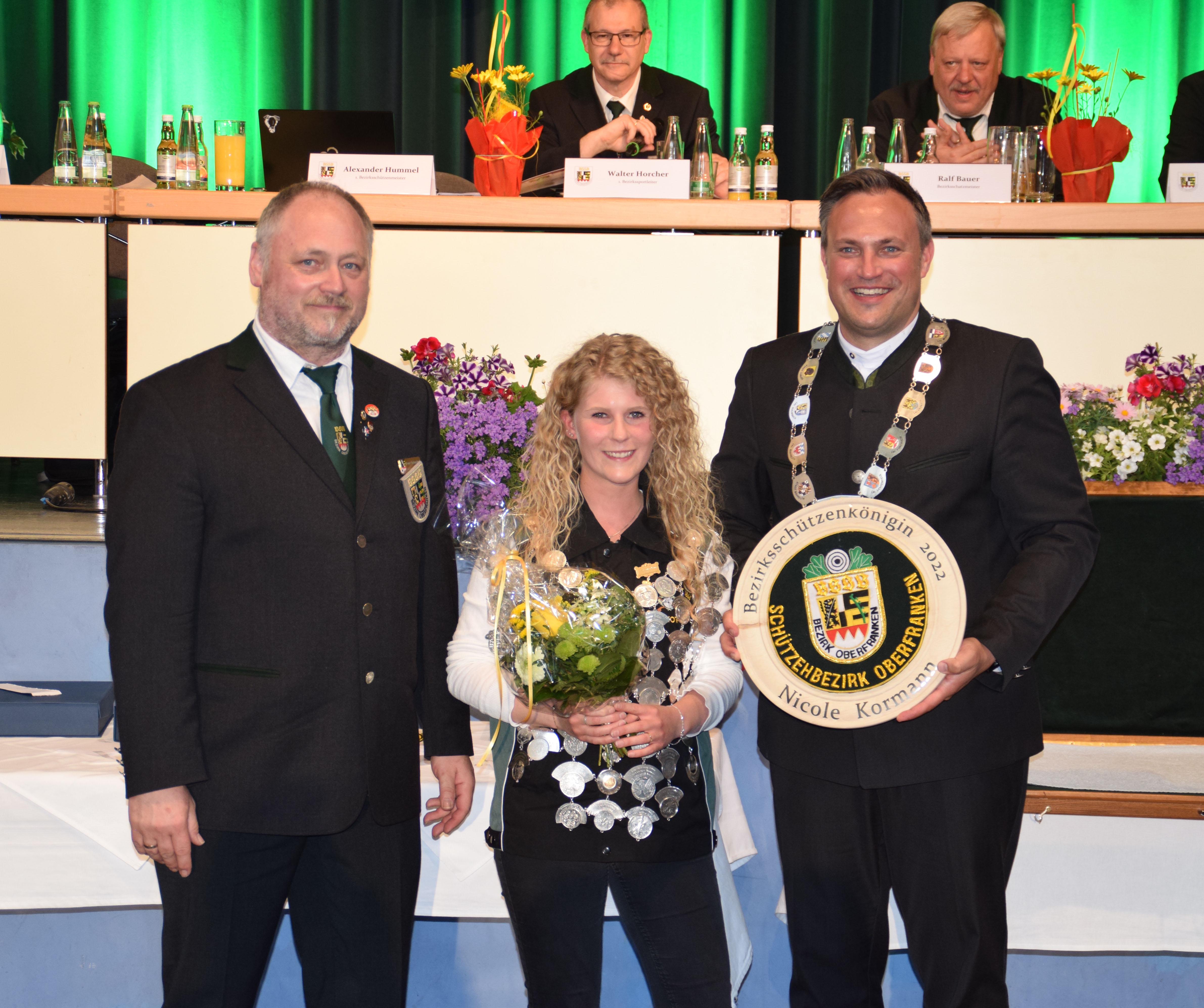 Proklamation der neuen Schützenmajestäten am 69. Bezirksschützentag Oberfranken in Sonneberg