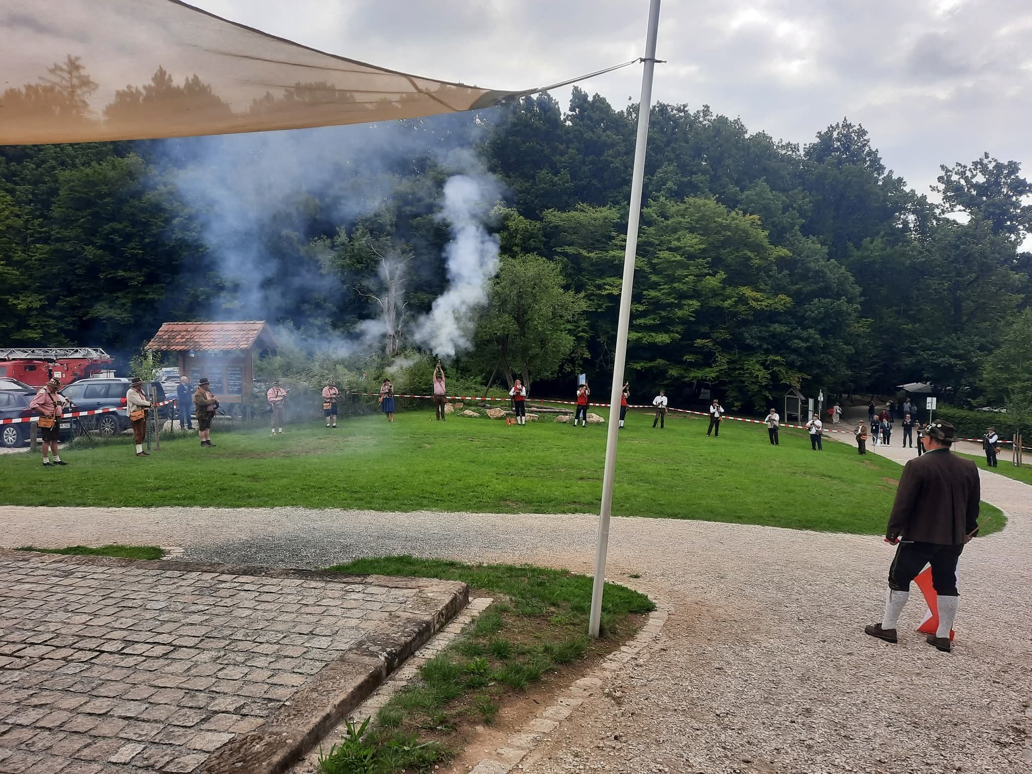 Böllermesse des Schützengaus Oberfranken-West auf dem Kreuzberg